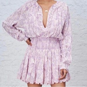 House of Harlow 1960 Paisley Mini Dress | Pink & Lilac | Size S